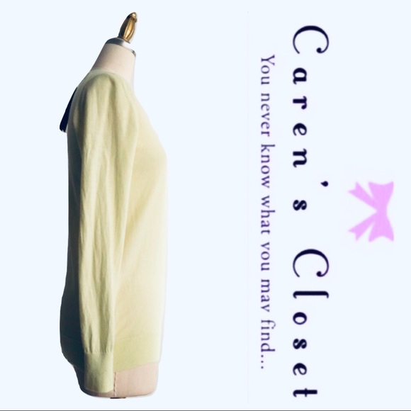 NWT Banana Republic Chartreuse Merino Wool Sweater - Picture 3 of 4